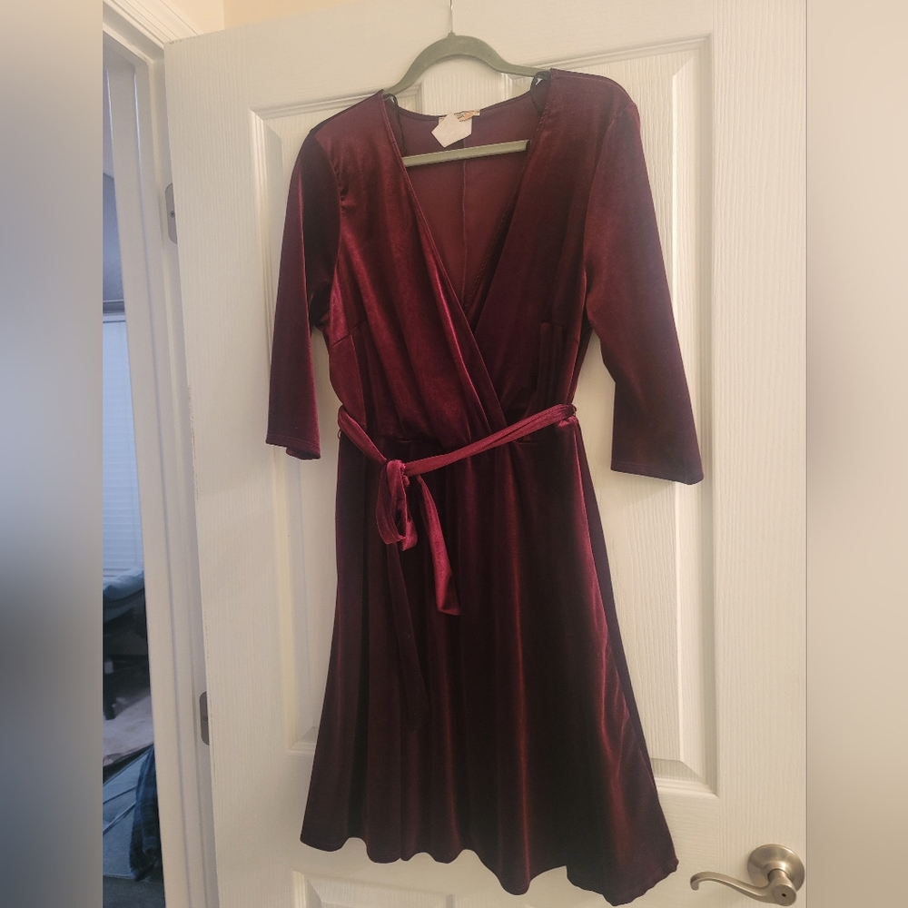 Velvet Dress, Red, New with Tags, Size 1X